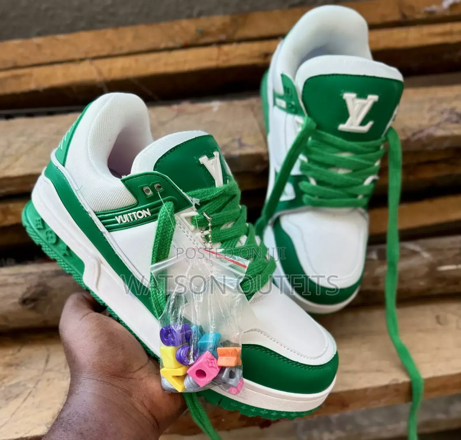 Lv Double Sole Sneakers Za Ngozi