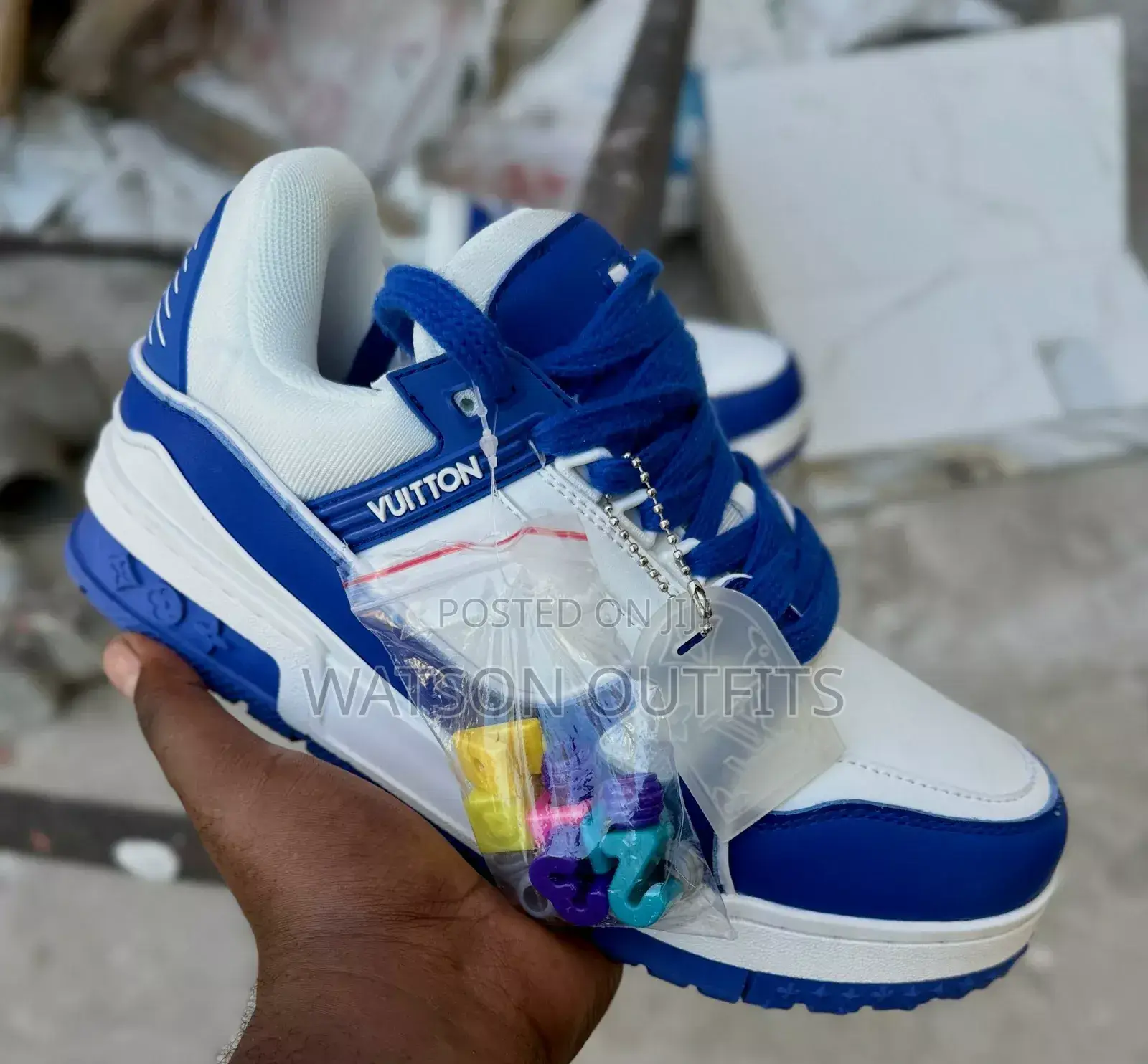 Lv Double Sole Sneakers Za Ngozi
