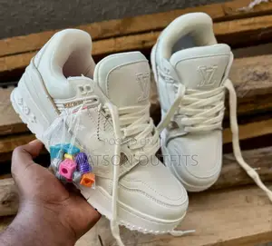 Lv Double Sole Sneakers Za Ngozi