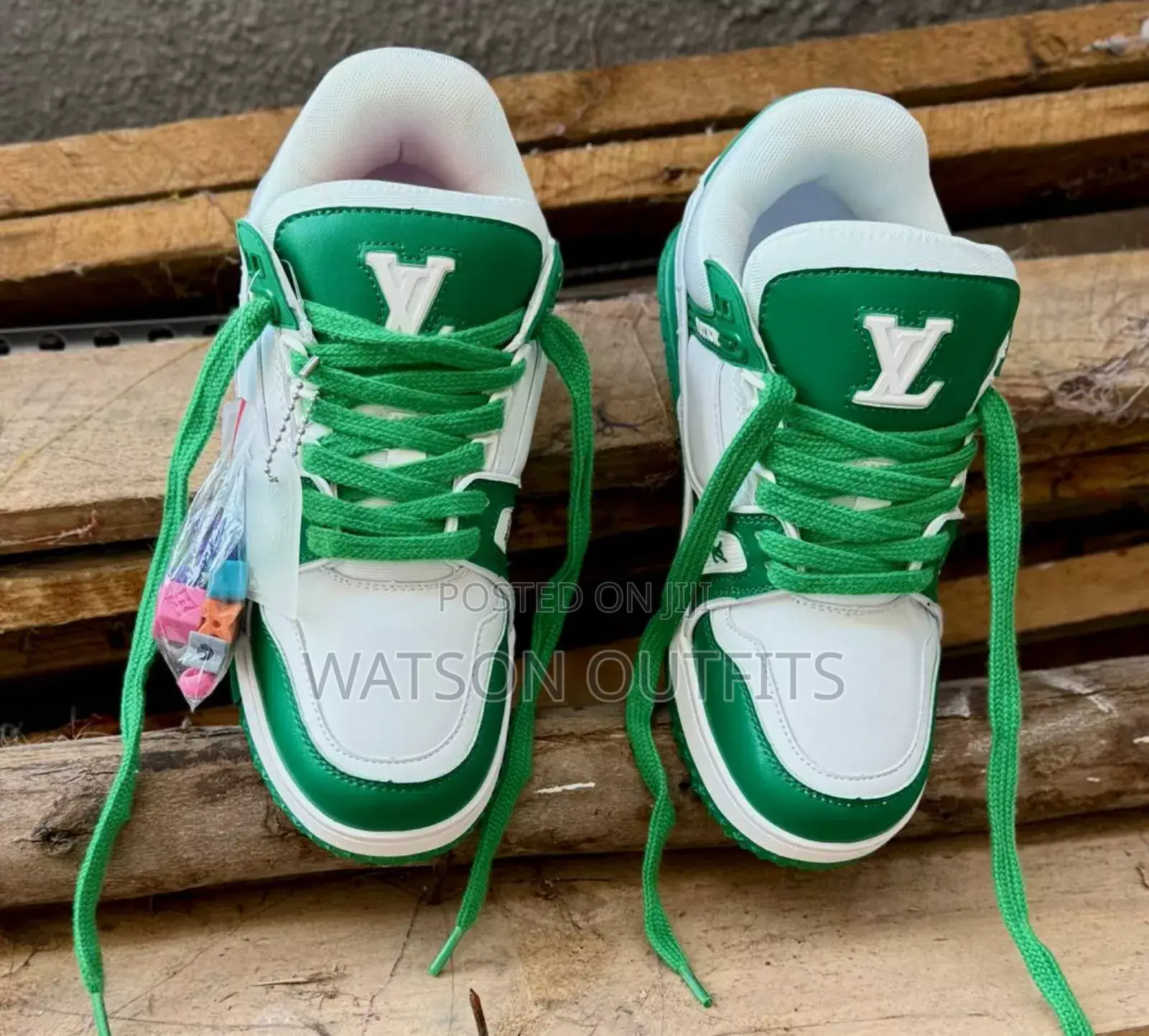 Lv Double Sole Sneakers Za Ngozi