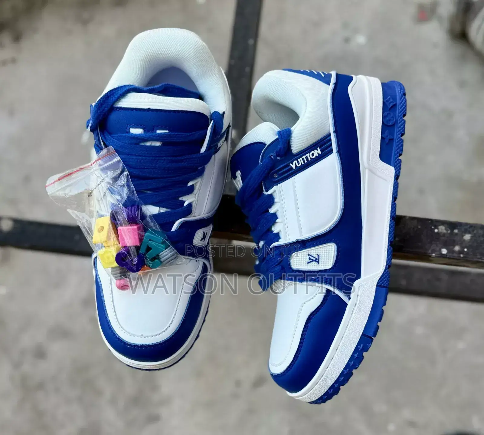 Lv Double Sole Sneakers Za Ngozi