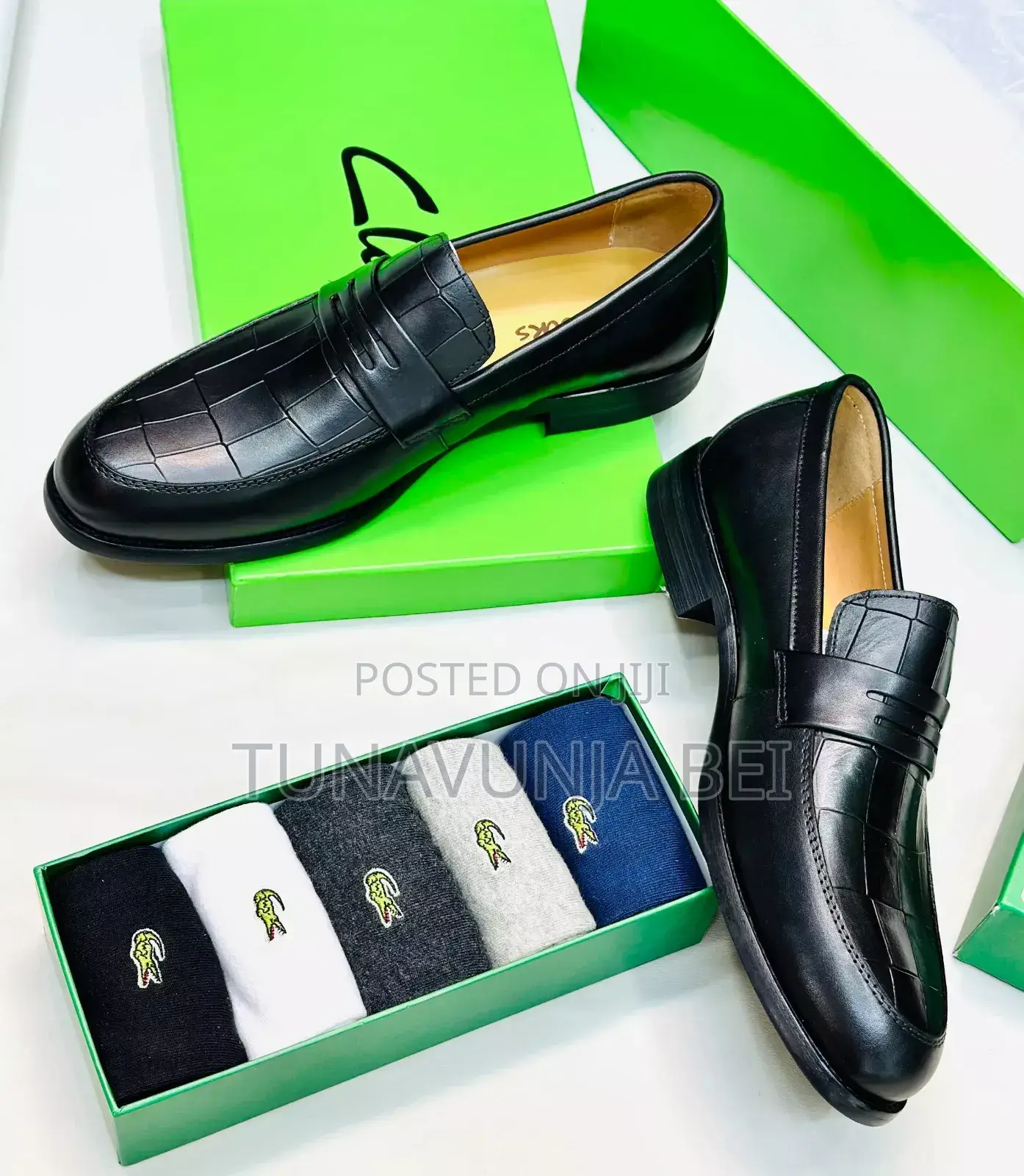 Black Lacostee Men Shoes