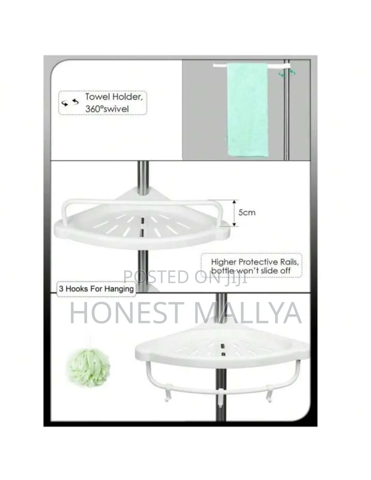 Bathroom Corner Rack