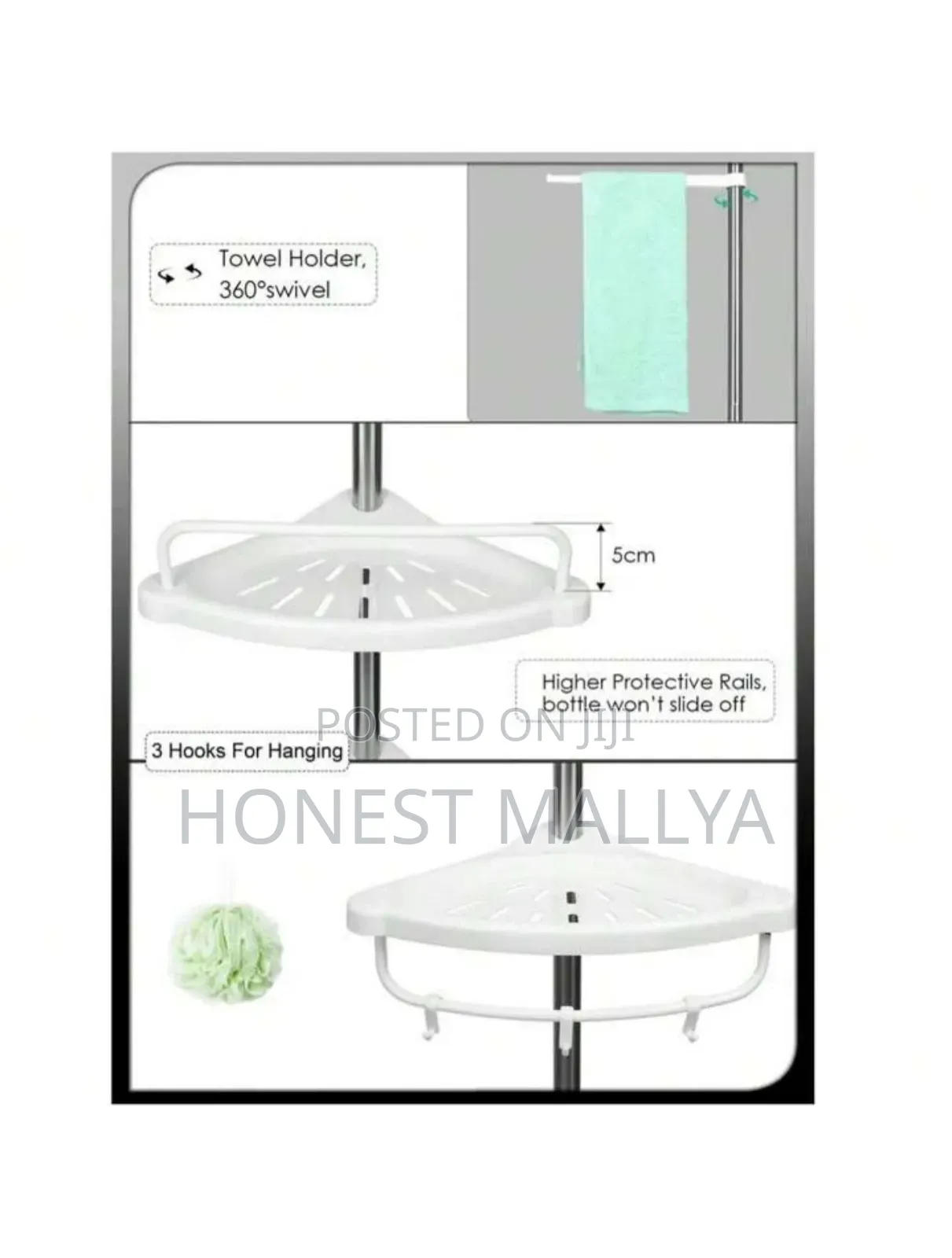 Bathroom Corner Rack