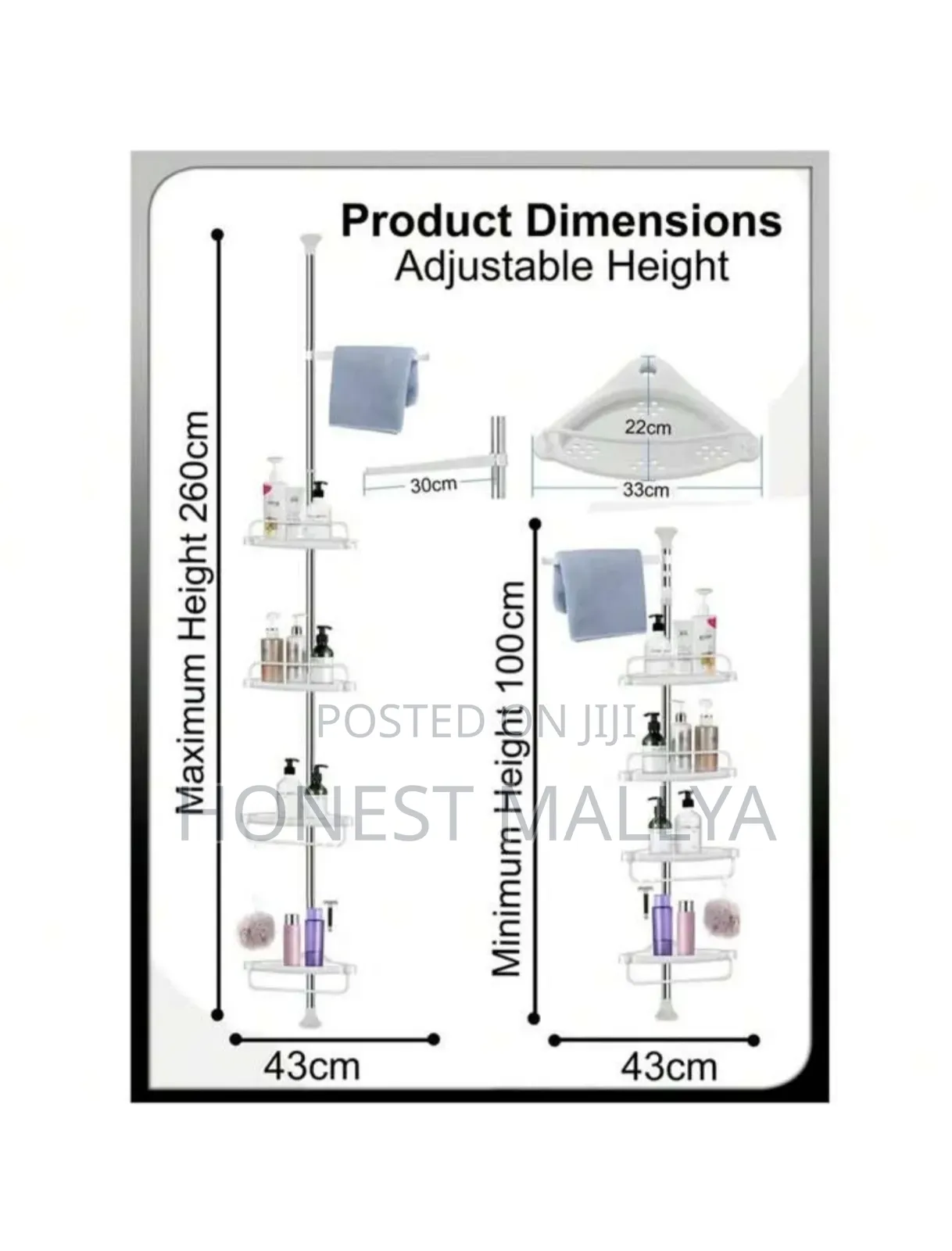 Bathroom Corner Rack