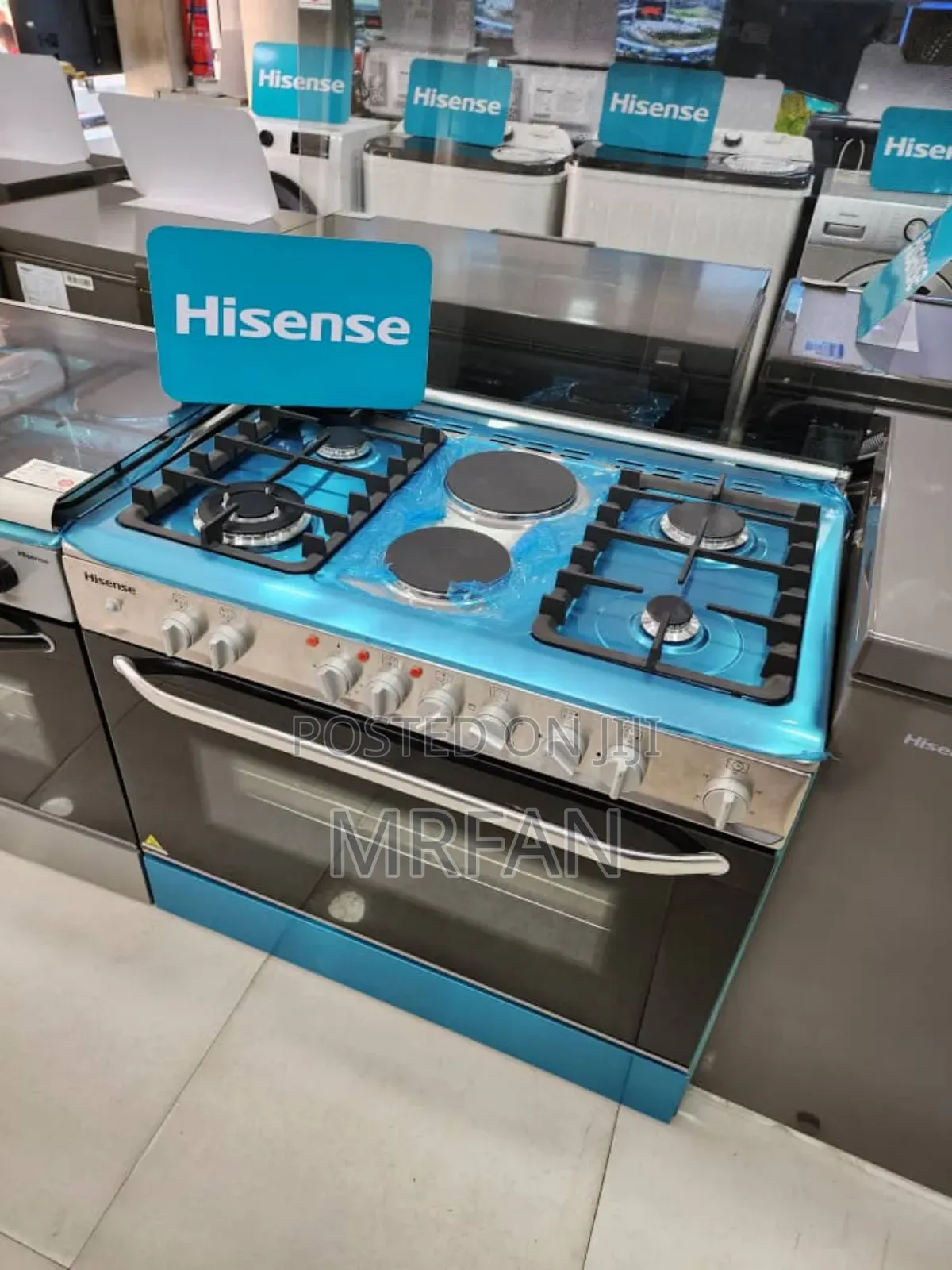 Hisense Cooker 4 Gas + 2 Electric Plate Electric Oven 60x90