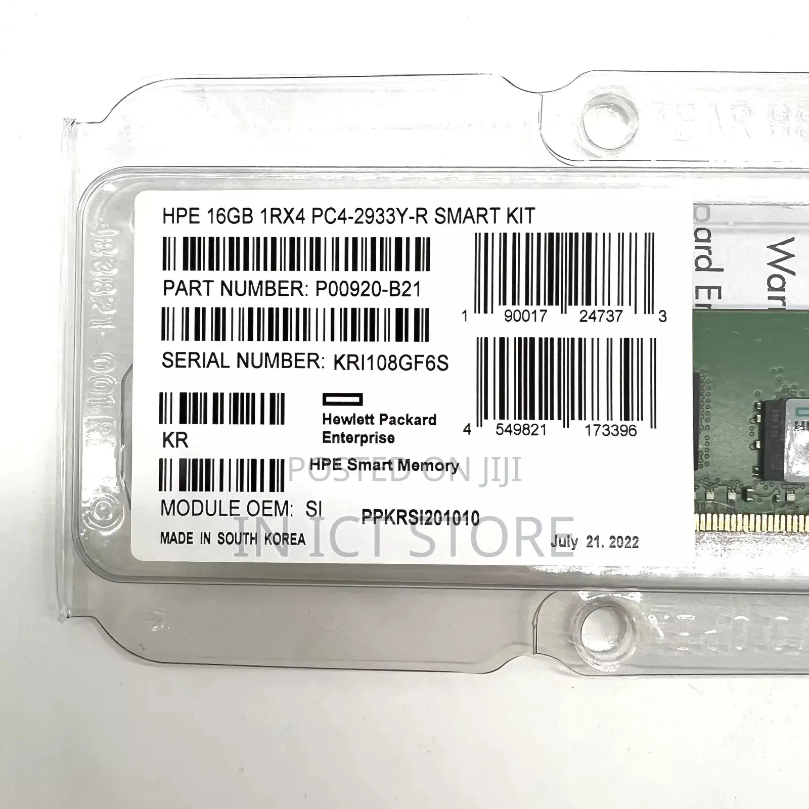 Hpe 1rx4 16gb Ddr4 Pc4-2933y Rdimm Gen10 Server Memory
