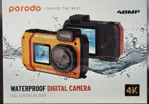 Porodo Waterproof Digital Camera Dual Screen | 18x Zoom 48м