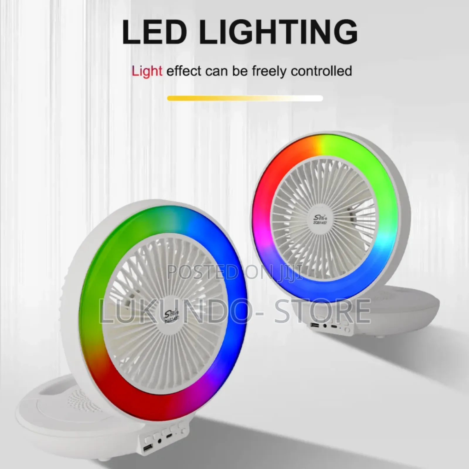 Portable Folding Fan With Wireness Speaker Rechargeable