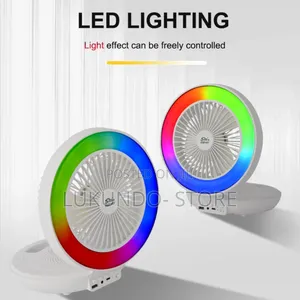 Portable Folding Fan With Wireness Speaker Rechargeable