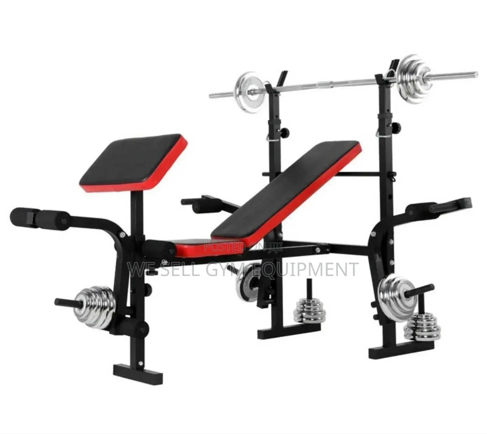 Press Bench and 50kg Weight Set Fullset Bodybuilding Set