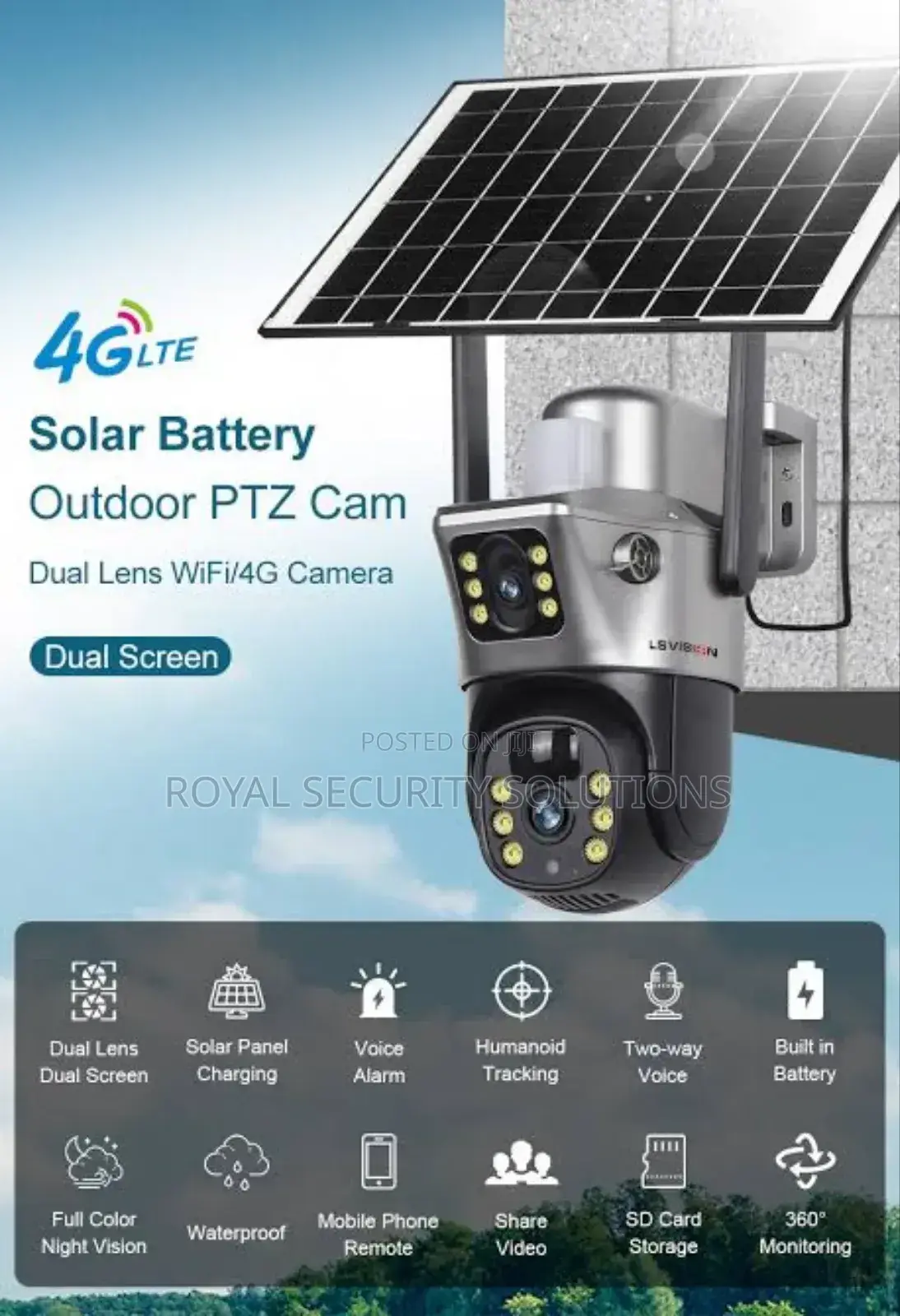 Solar PTZ Wifi Camera