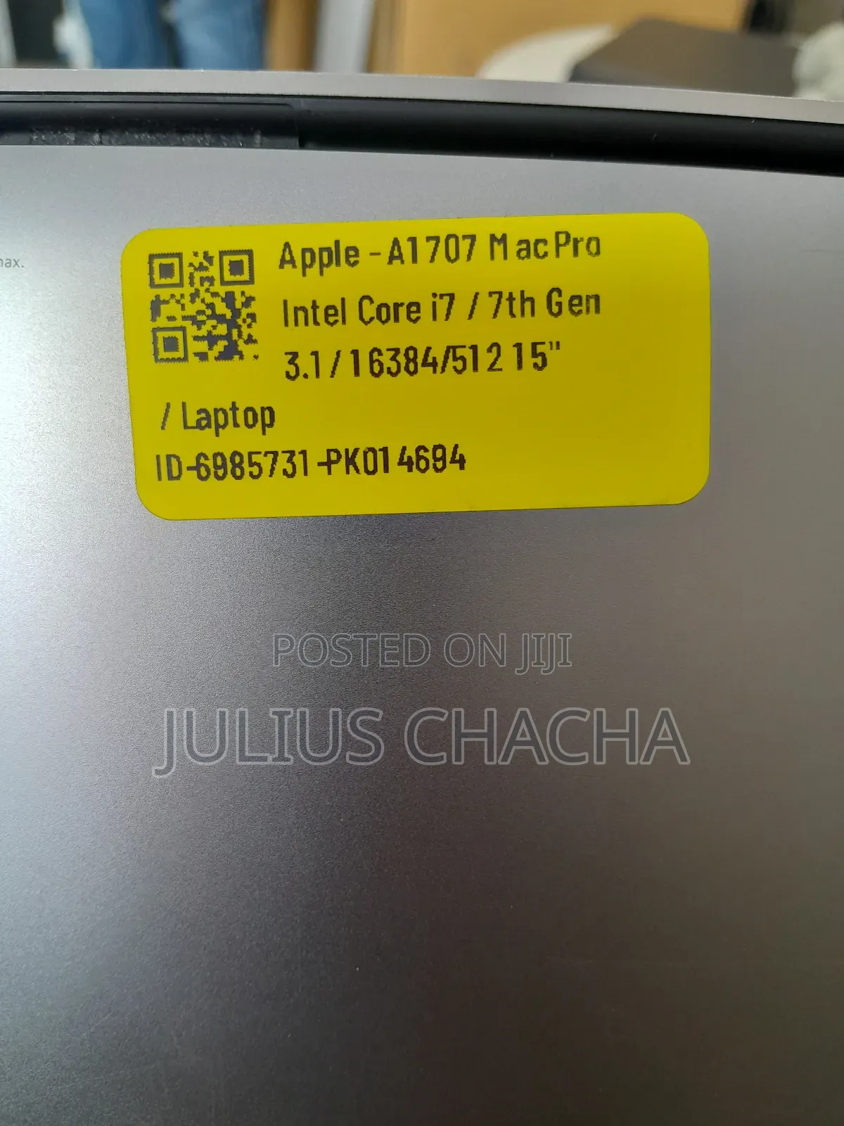 Laptop Apple MacBook Pro 2017 16GB Intel Core i7 SSD 512GB