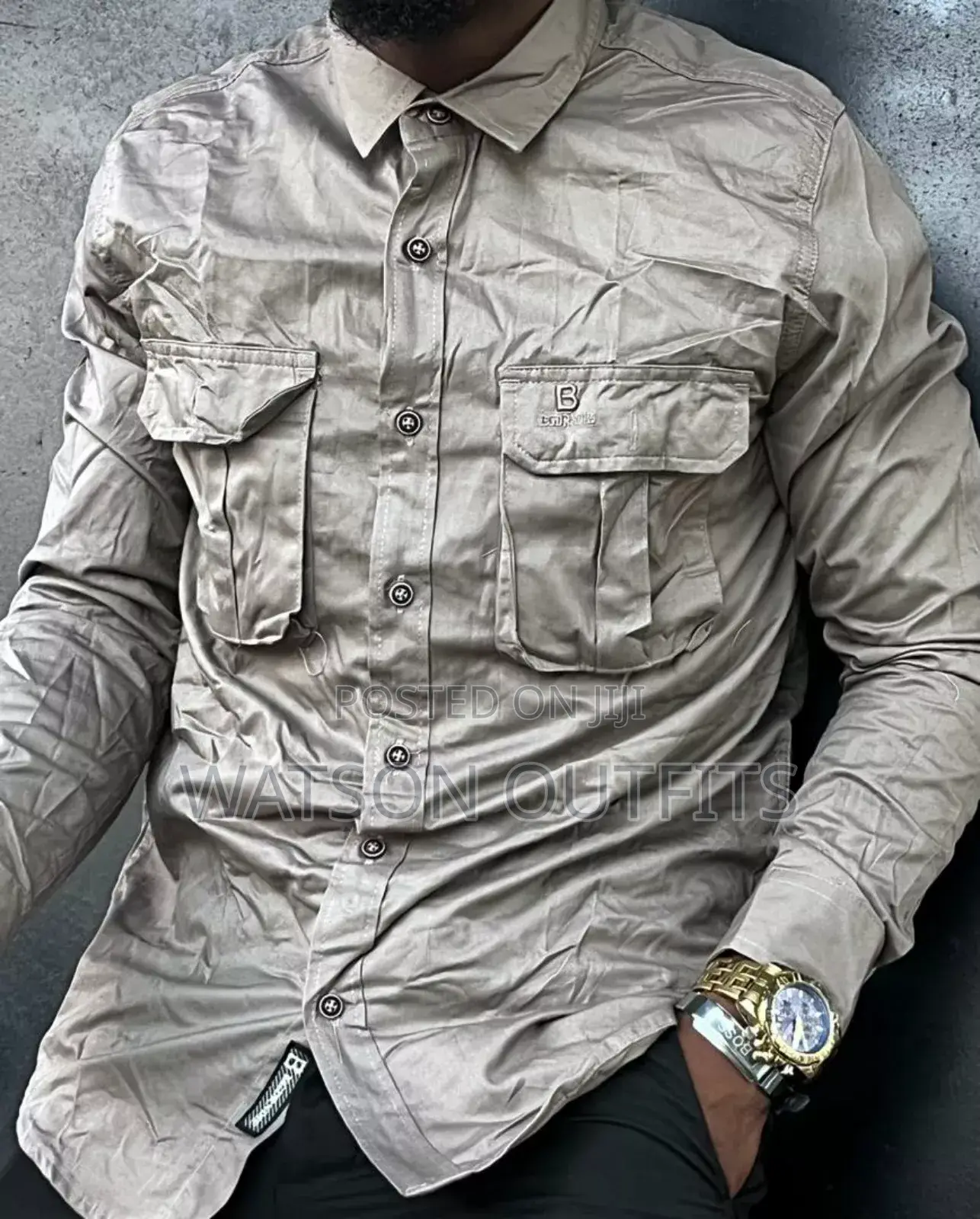 Shati Nzito Za Material Bora Na Mifuko Miwili