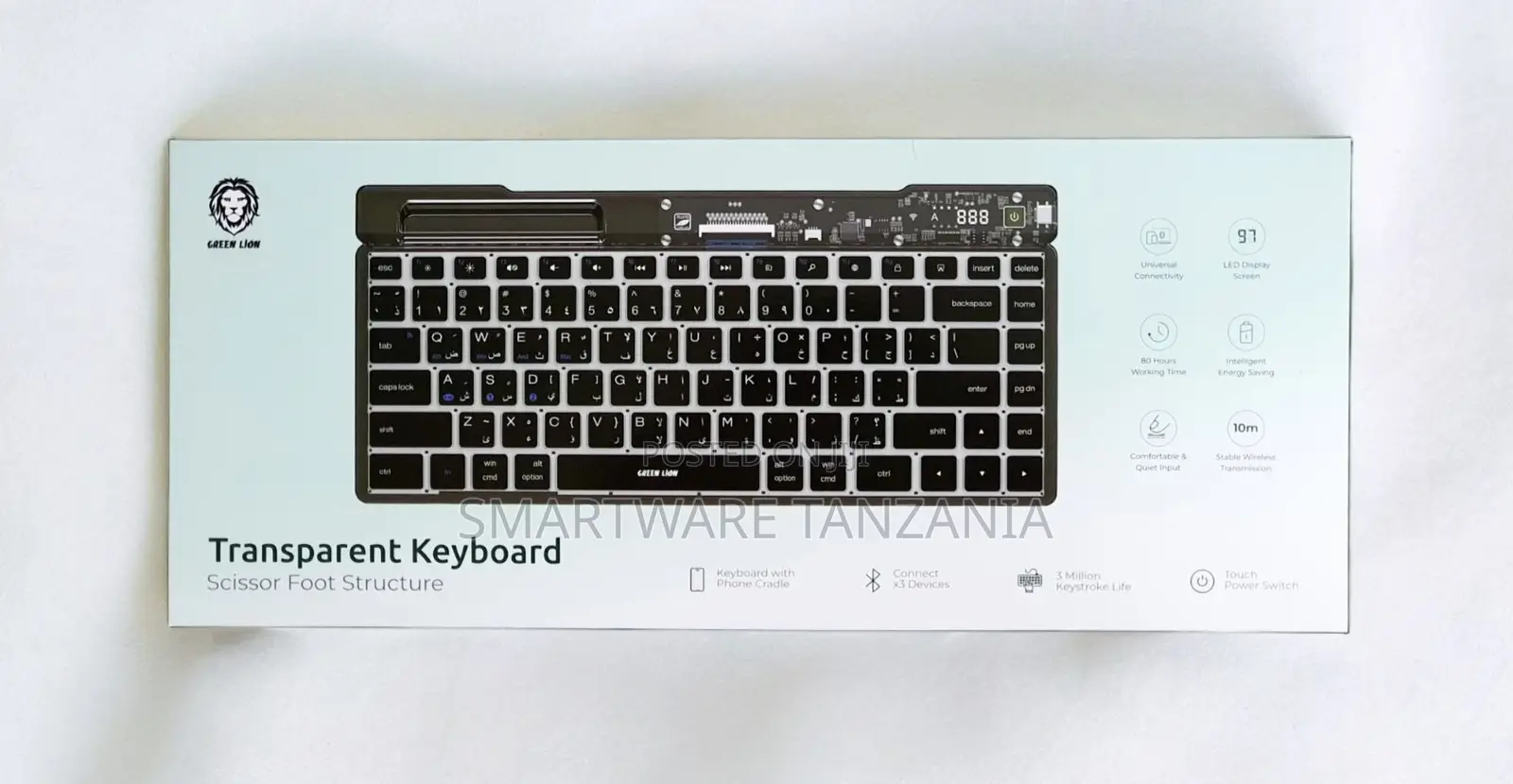 Green Lion Transparent Keyboard Scissor Foot Structure