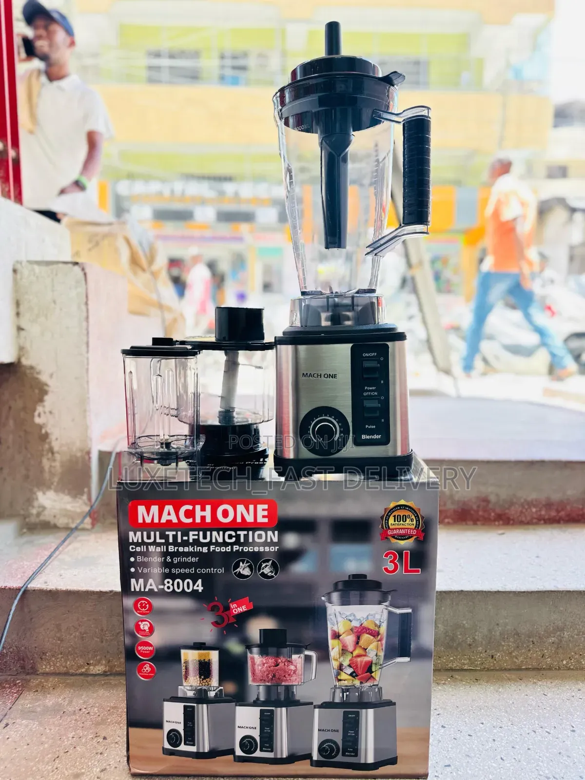 Mach One 3-in-1 Food Processor/ Blender, Grinder and Chopper
