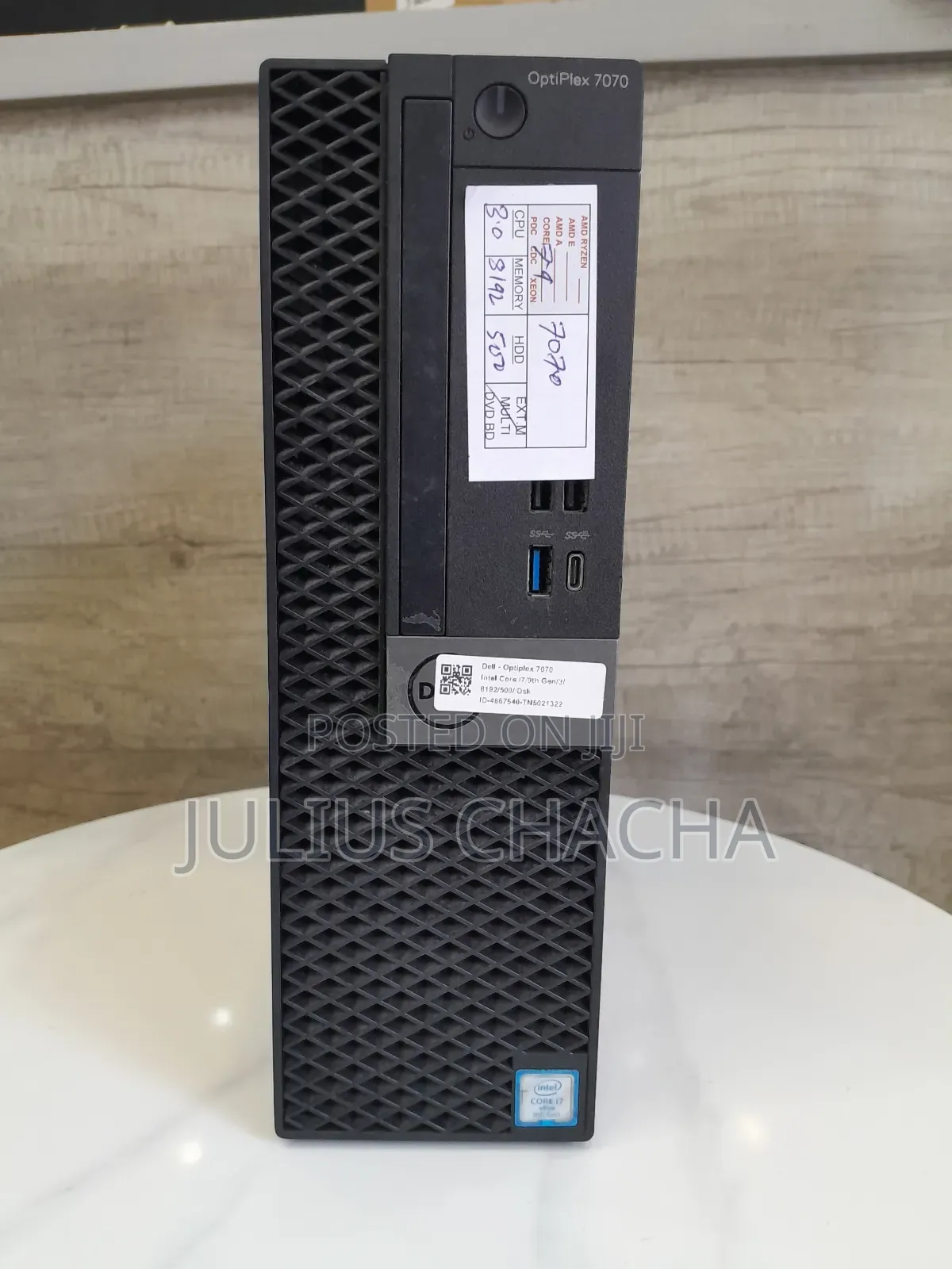 Desktop Computer Dell OptiPlex 7070 8GB Intel Core i7 HDD 500GB