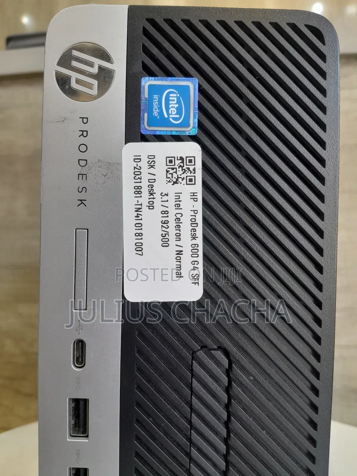 Desktop Computer HP ProDesk 600 G4 8GB Intel Celeron HDD+SSD 500GB