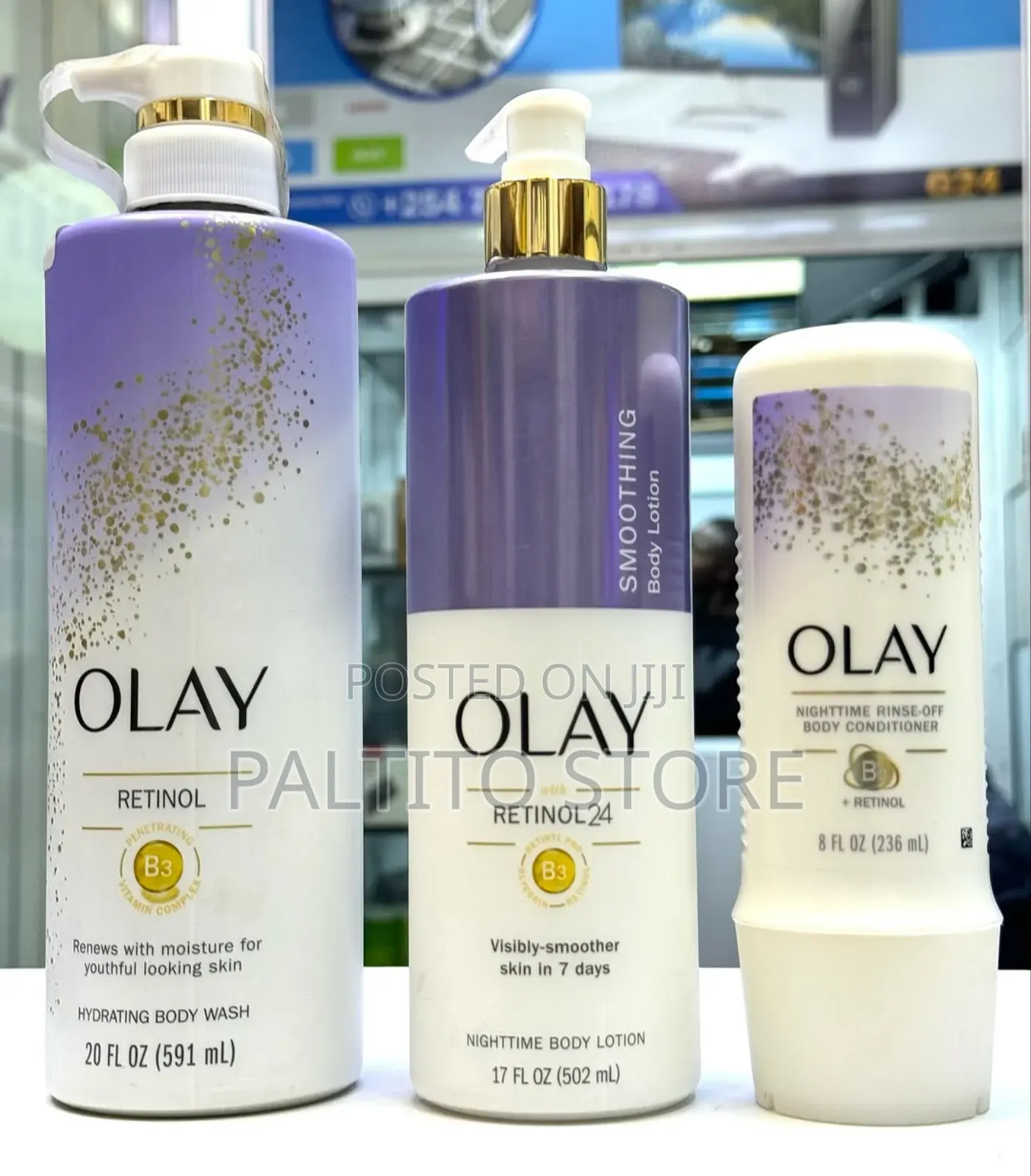 Olay Retinol Showergel and Body Lotion