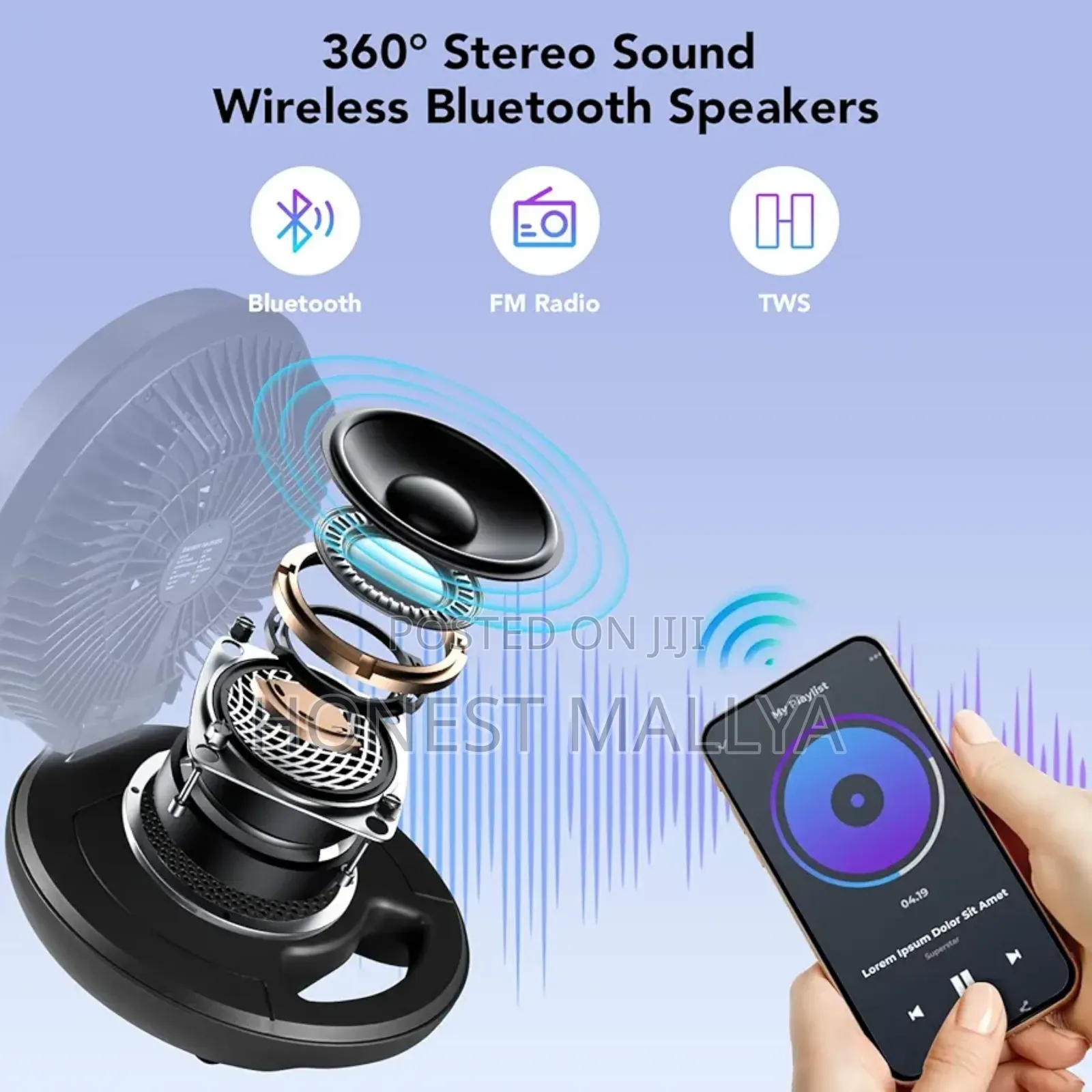 Bluetooth Speaker With Led Night Light