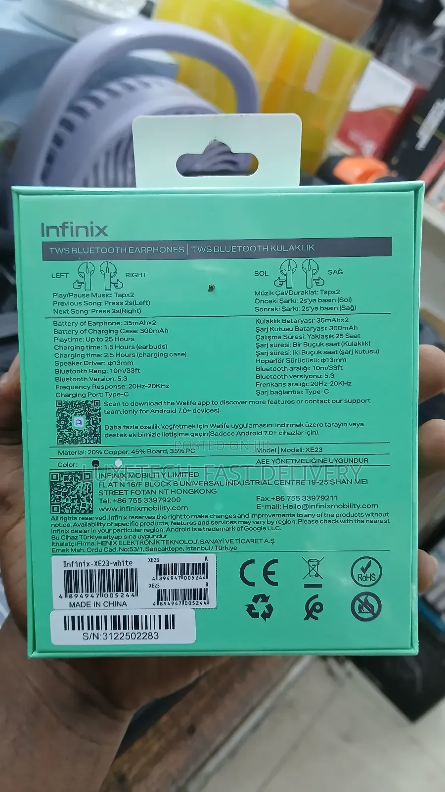 Infinix Buds Lite Xe23 True Wireless Stereo (Tws) Earbuds