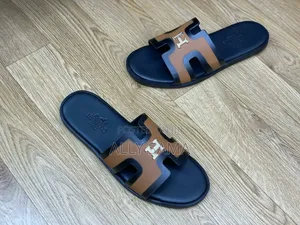Men's Sandals Original Full Black Material Leather