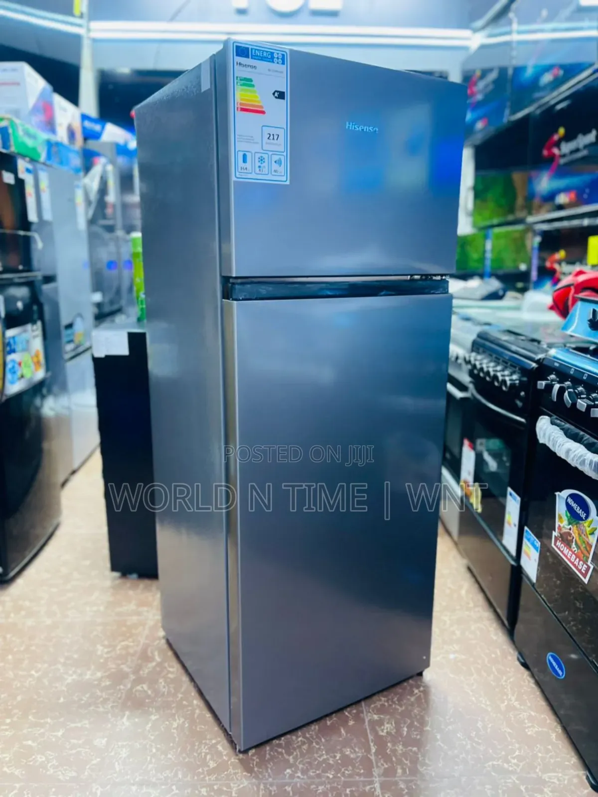 Hisense 205l Double Door Fridge Frost Titanium Silver Rd27