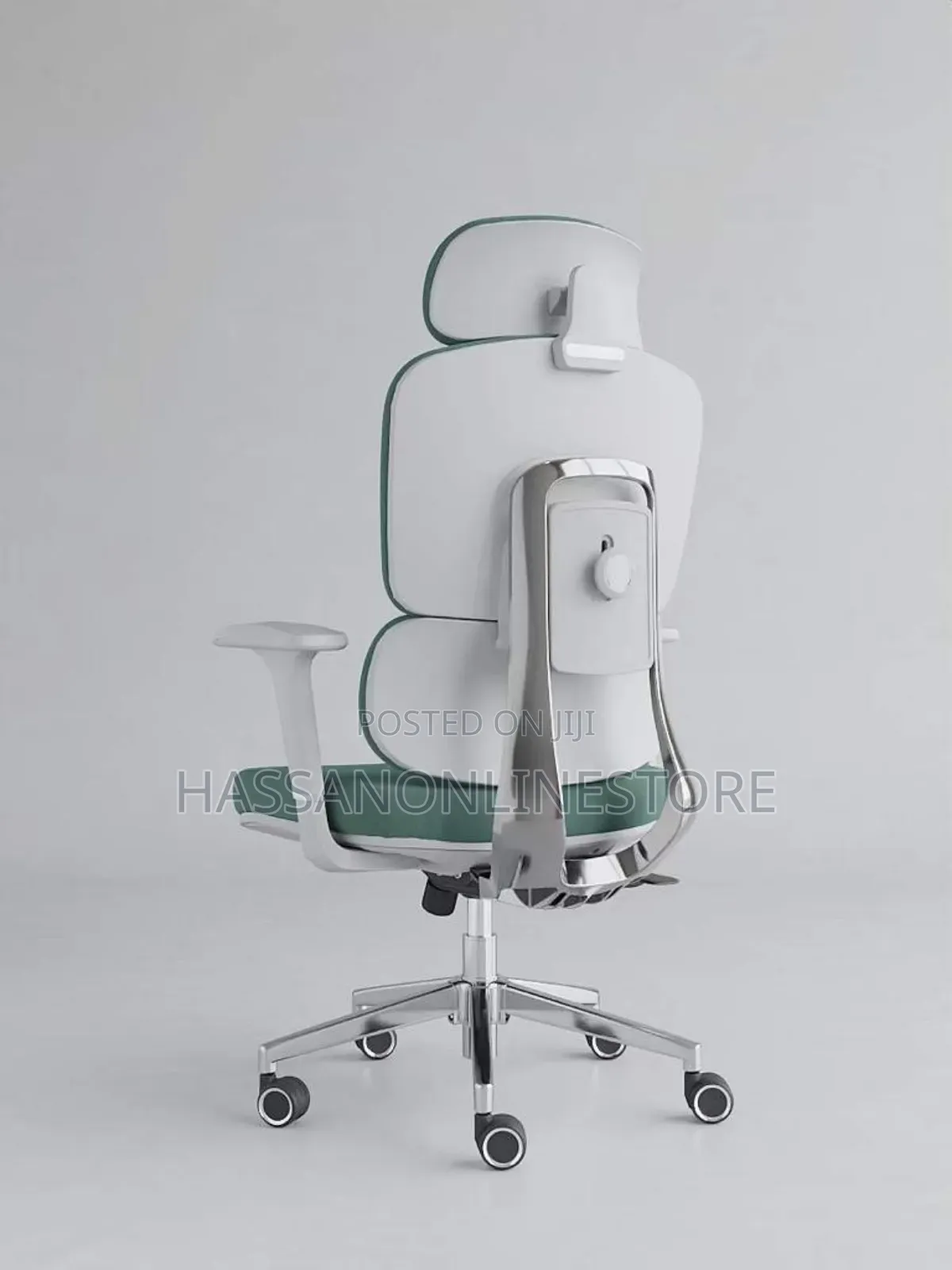 Adjustable 3d Armrest Fabric Ergonomic Chair - Green