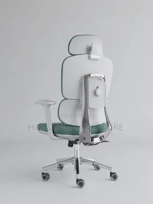 Adjustable 3d Armrest Fabric Ergonomic Chair - Green