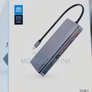 Powerology 13 In 1 Dual Hdmi Displayport Usb-c Hub Ethe