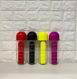 Pill Box Organizer Combine Daily Drinking Water Bottle