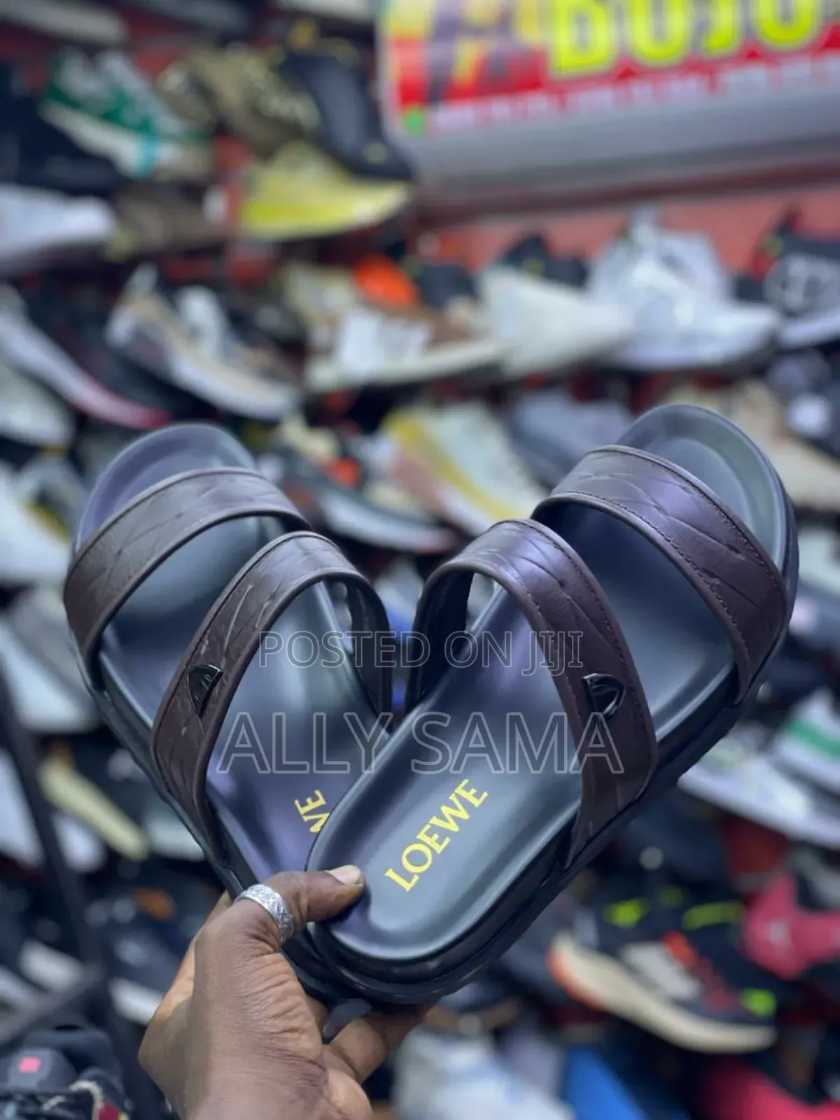 Men's Sandals Loewe Brown Leather