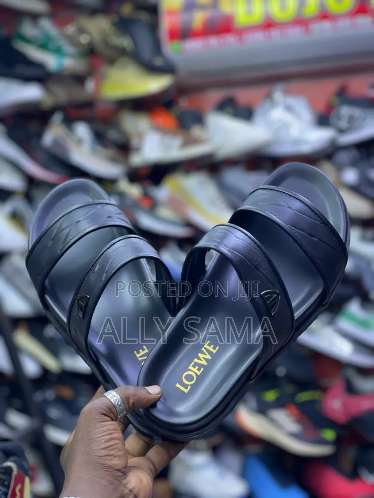 Men's Sandals Loewe Full Black Leather