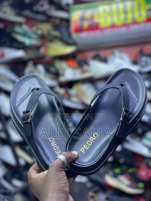 Men's Sandals Pedro Full Black Pure Leather