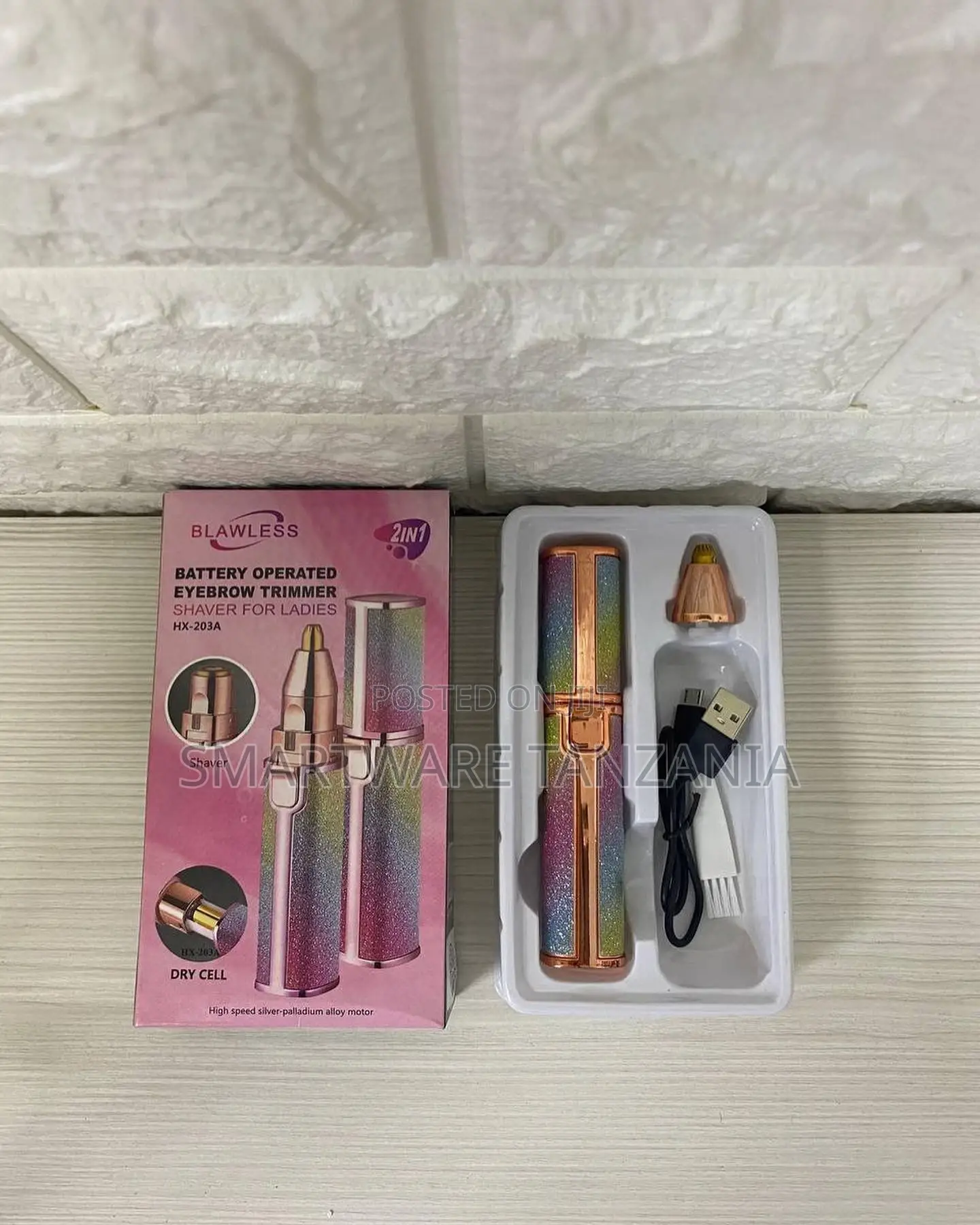 2 In 1 Rechargeable Facial Hair Remover Eyebrow Hair Remover