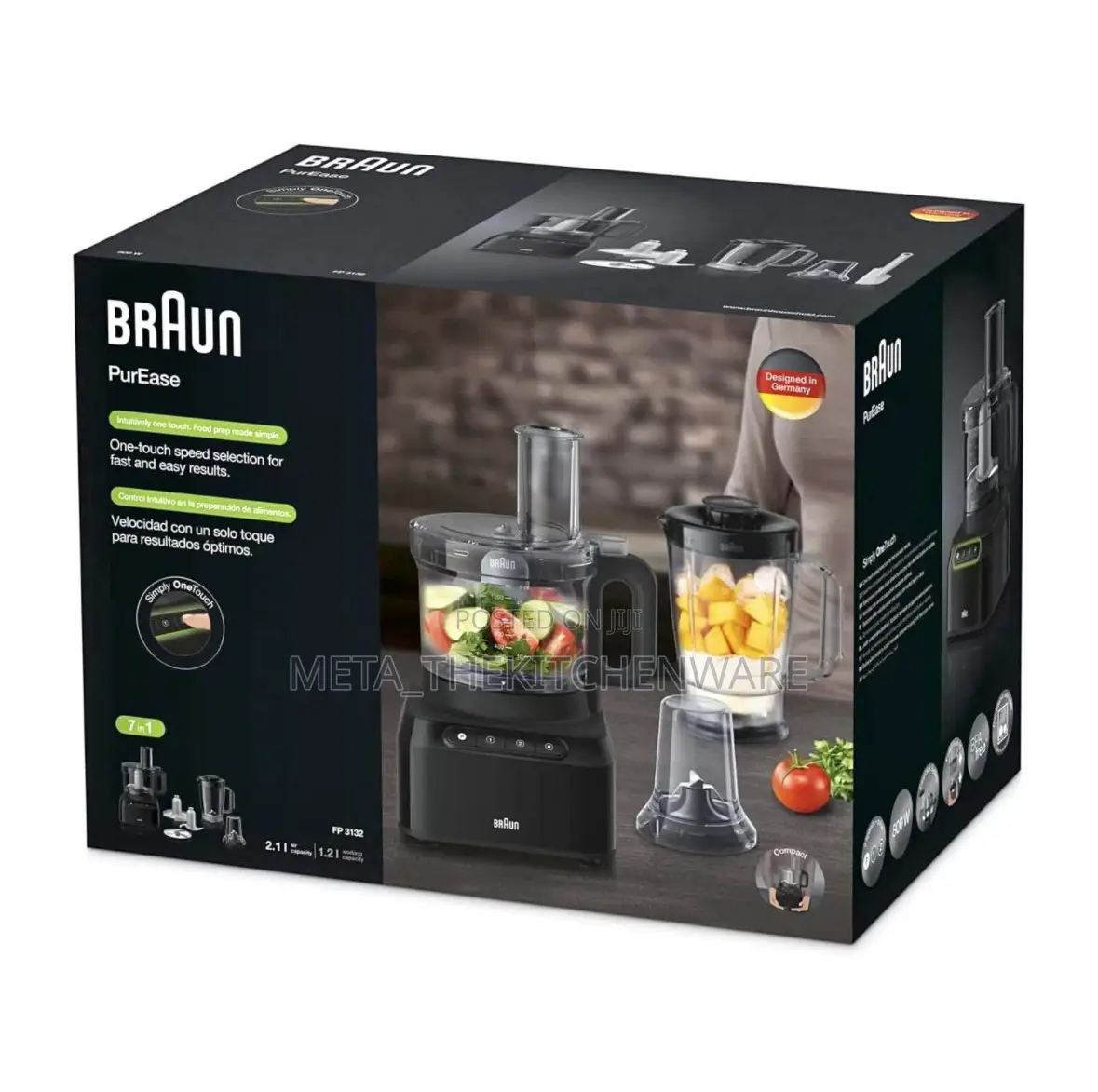 Braun Food Processor 7 in 1 800w Fp3132bk