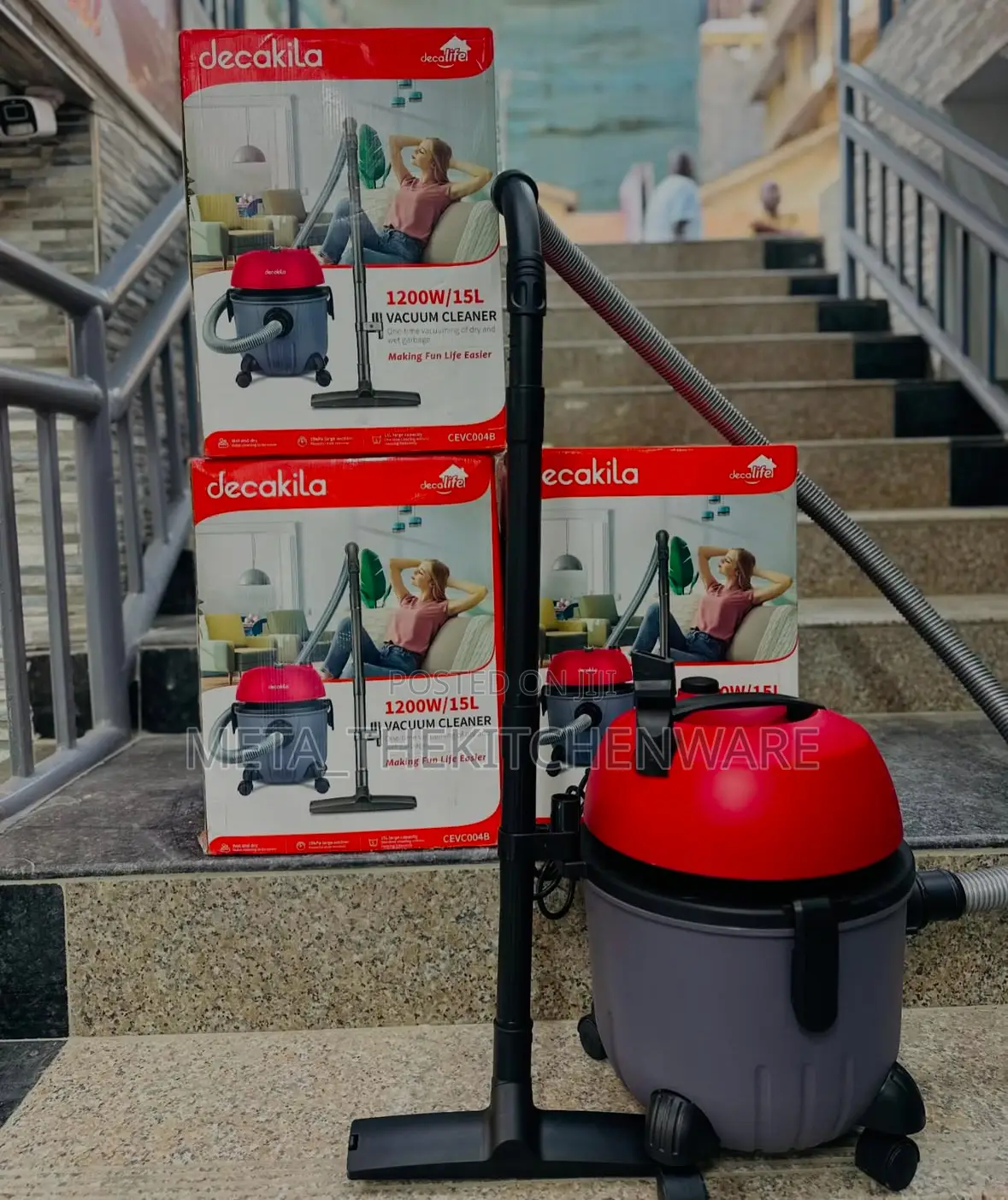 Decakila Vacuum Cleaner 15l (Wet Dry Garbage)1200w
