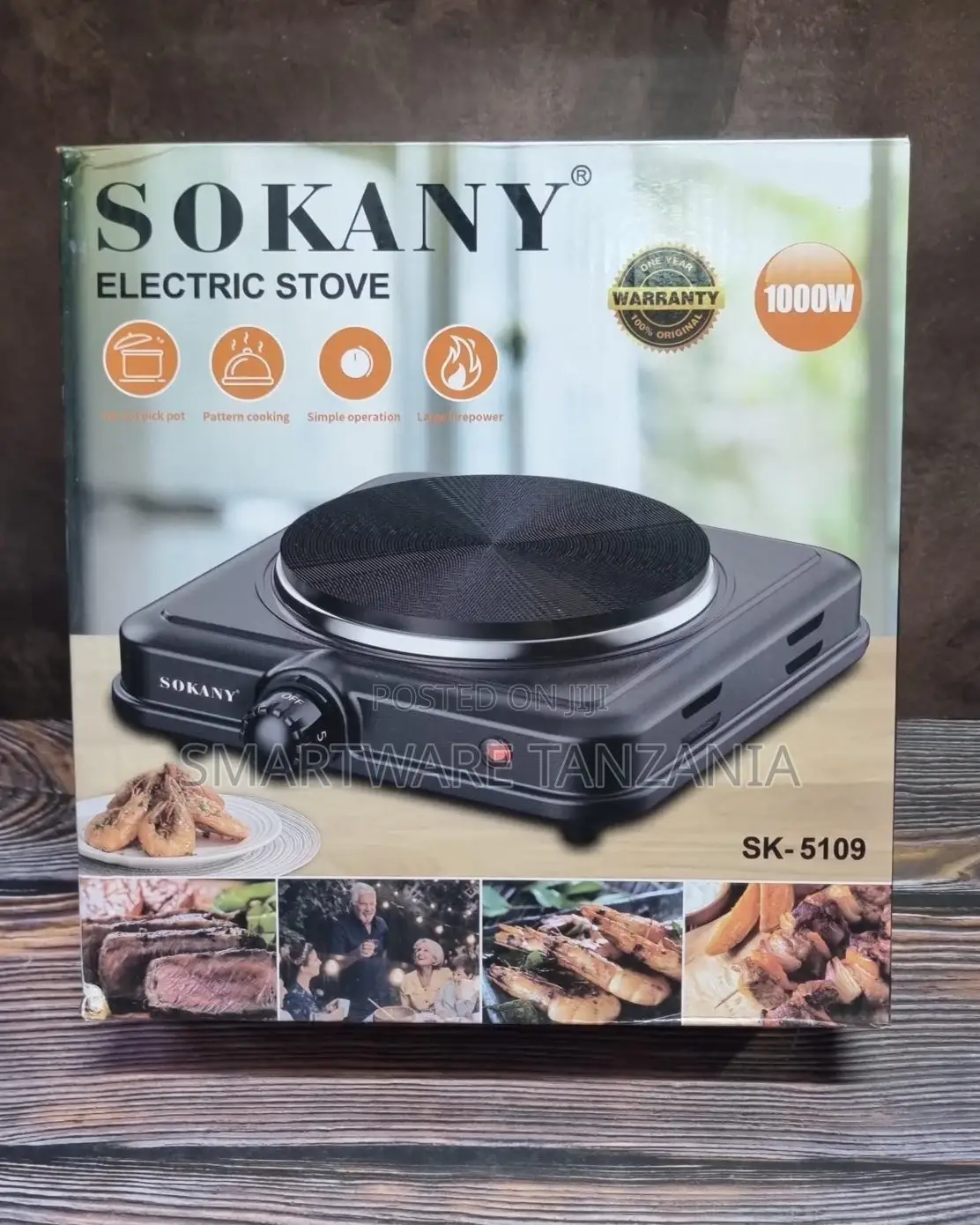 Countertop Single Iron Burner, 1000 Watts Electric Hot Plate