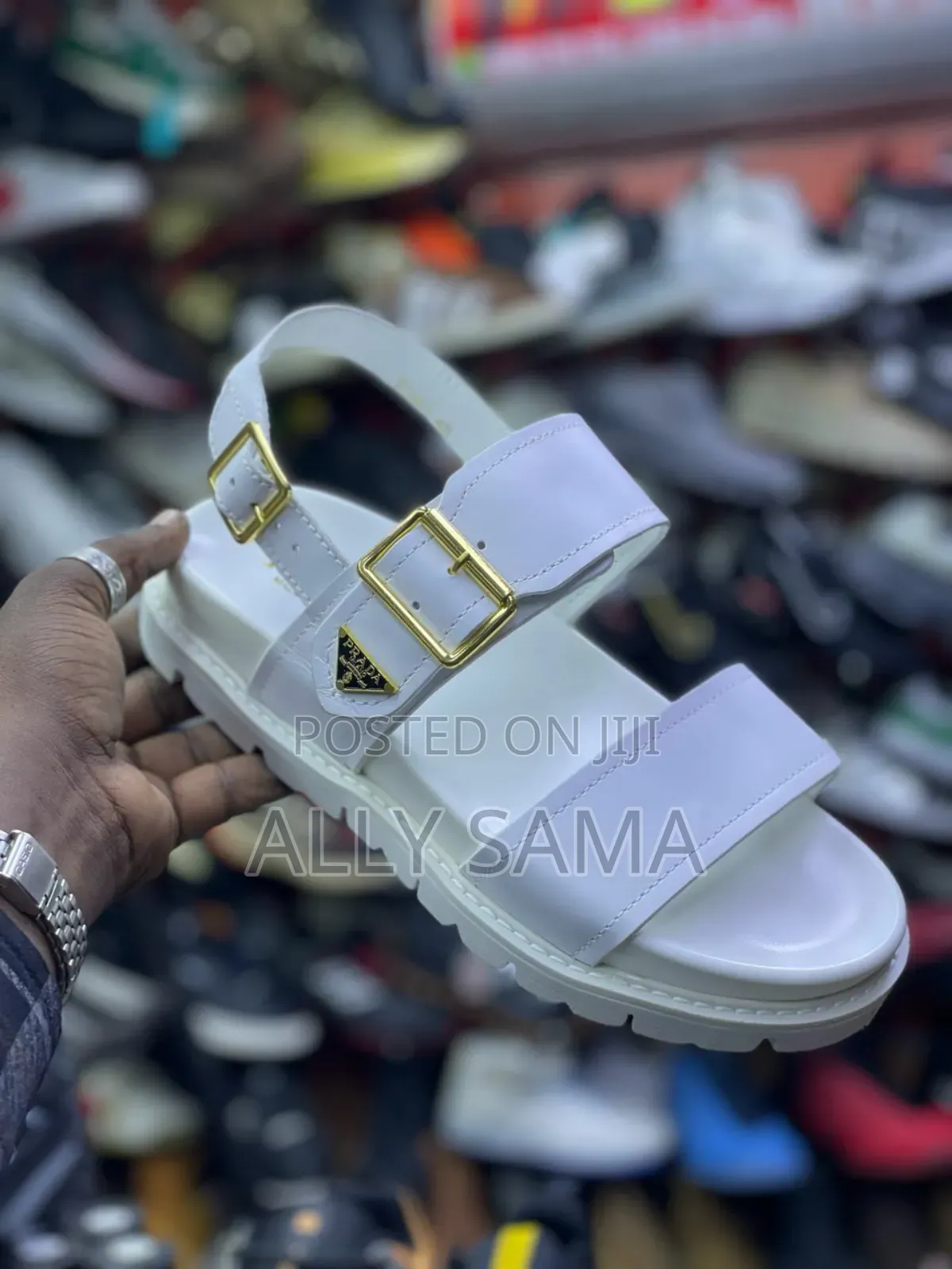 Men's Sandals Prada White Full