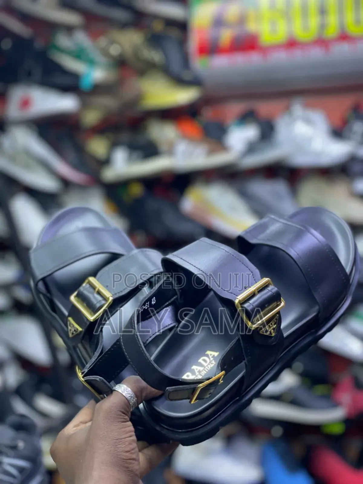 Mens Sandals Prada Full Black