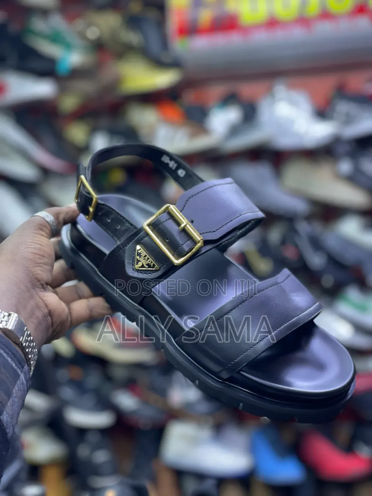 Mens Sandals Prada Full Black