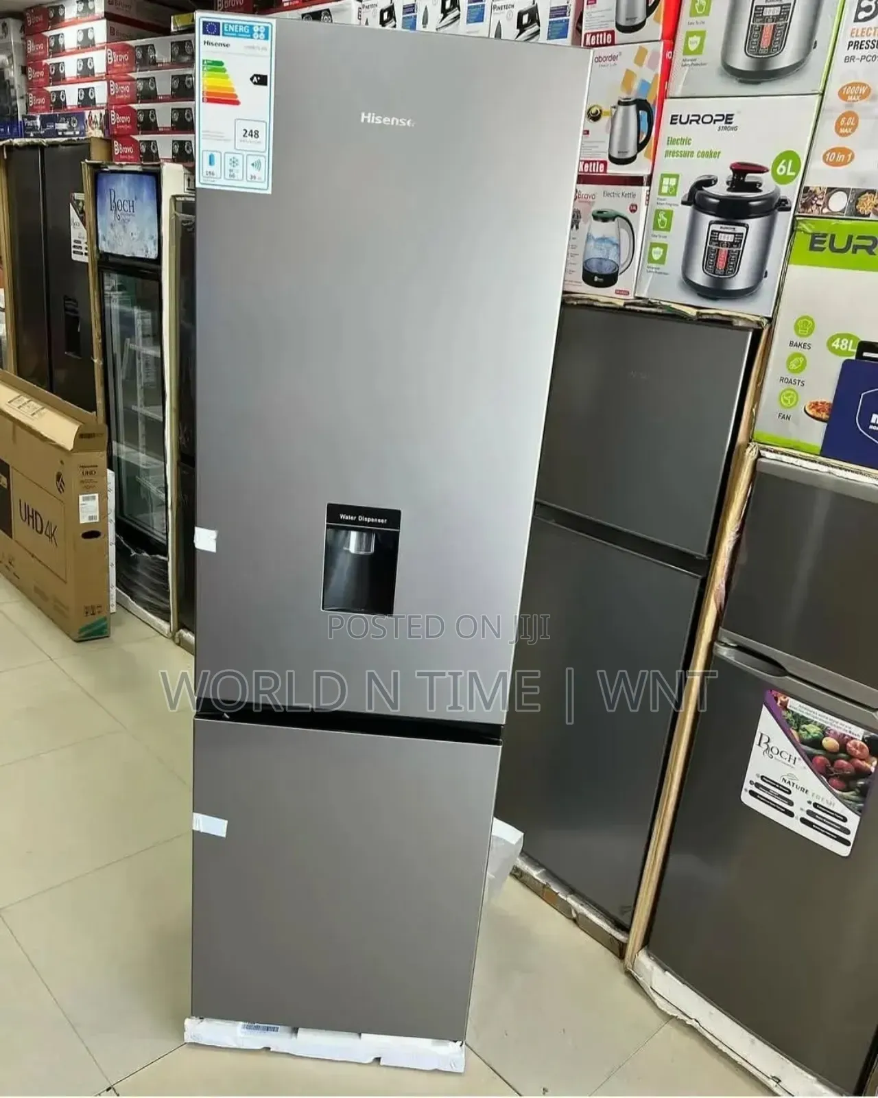 Hisense Fridge H350bts -Wd Bottom Freezer 262l W/Dispensor
