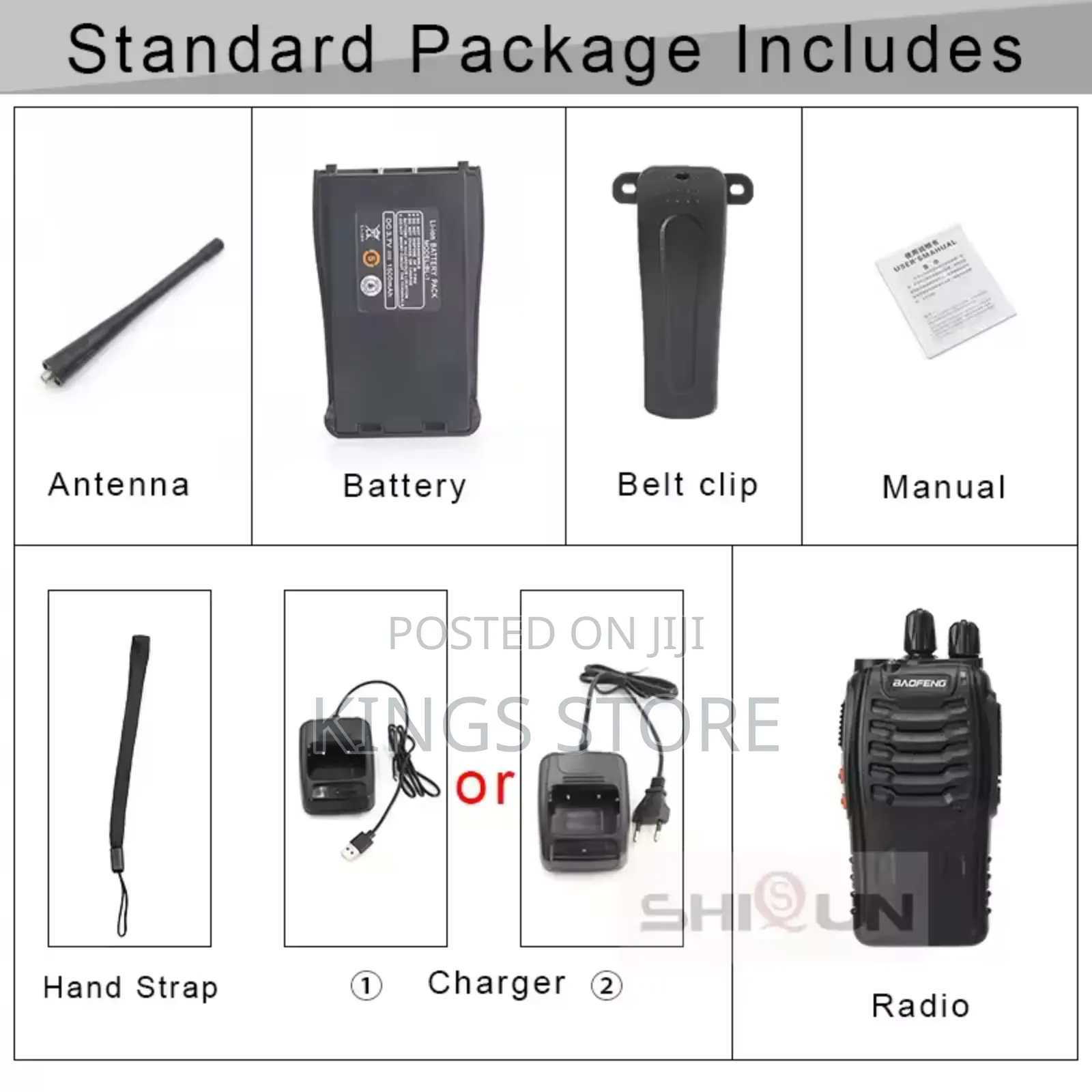 Baofeng Walkie Talkies 888s Rechargeable Long Range, 2pcs