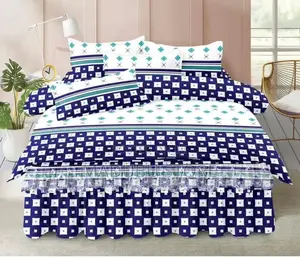 Heavy Flower Size 8*9 1bedskirt, 1bedsheet, 4pillocase