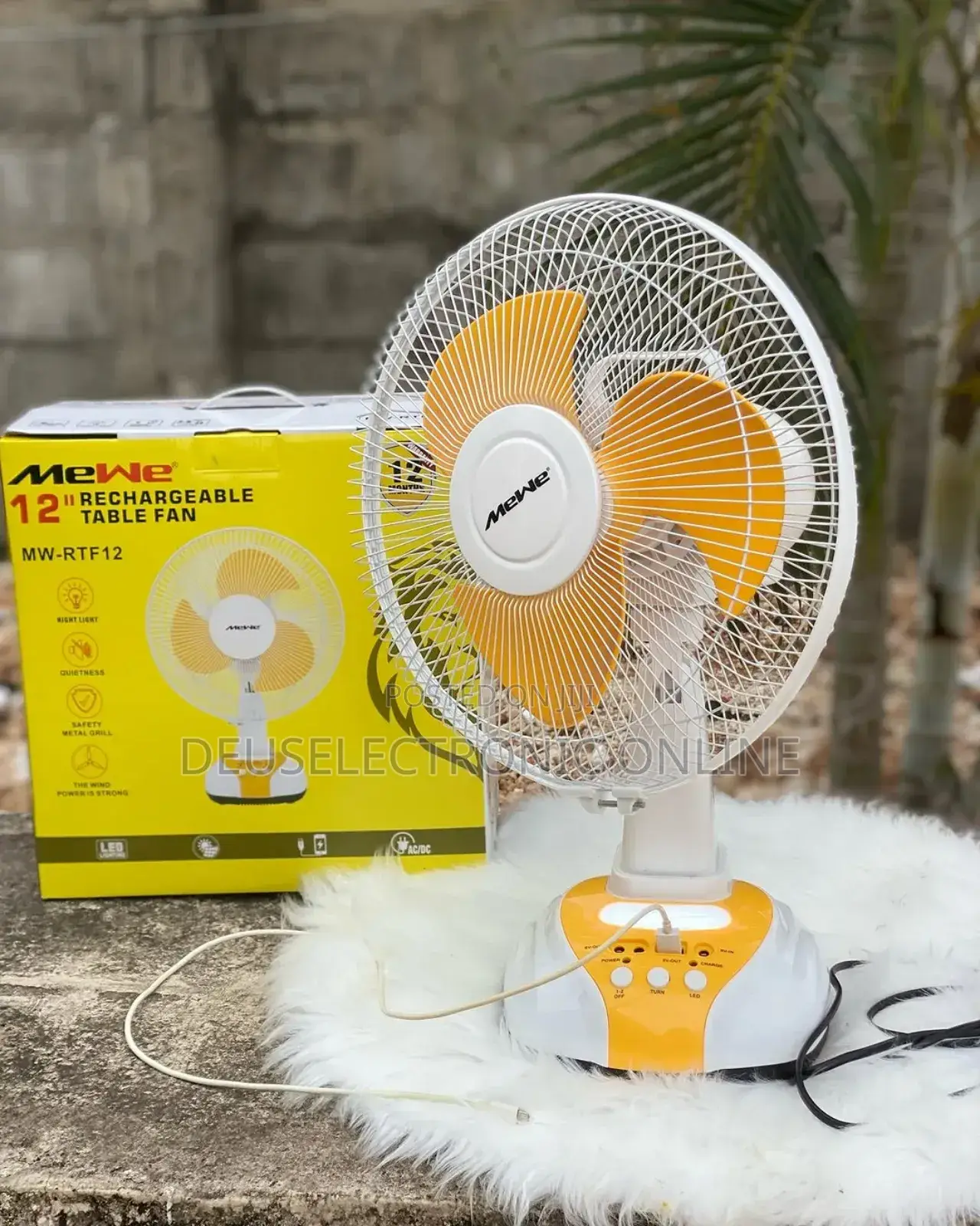 12"Rechargeable Stand Fan