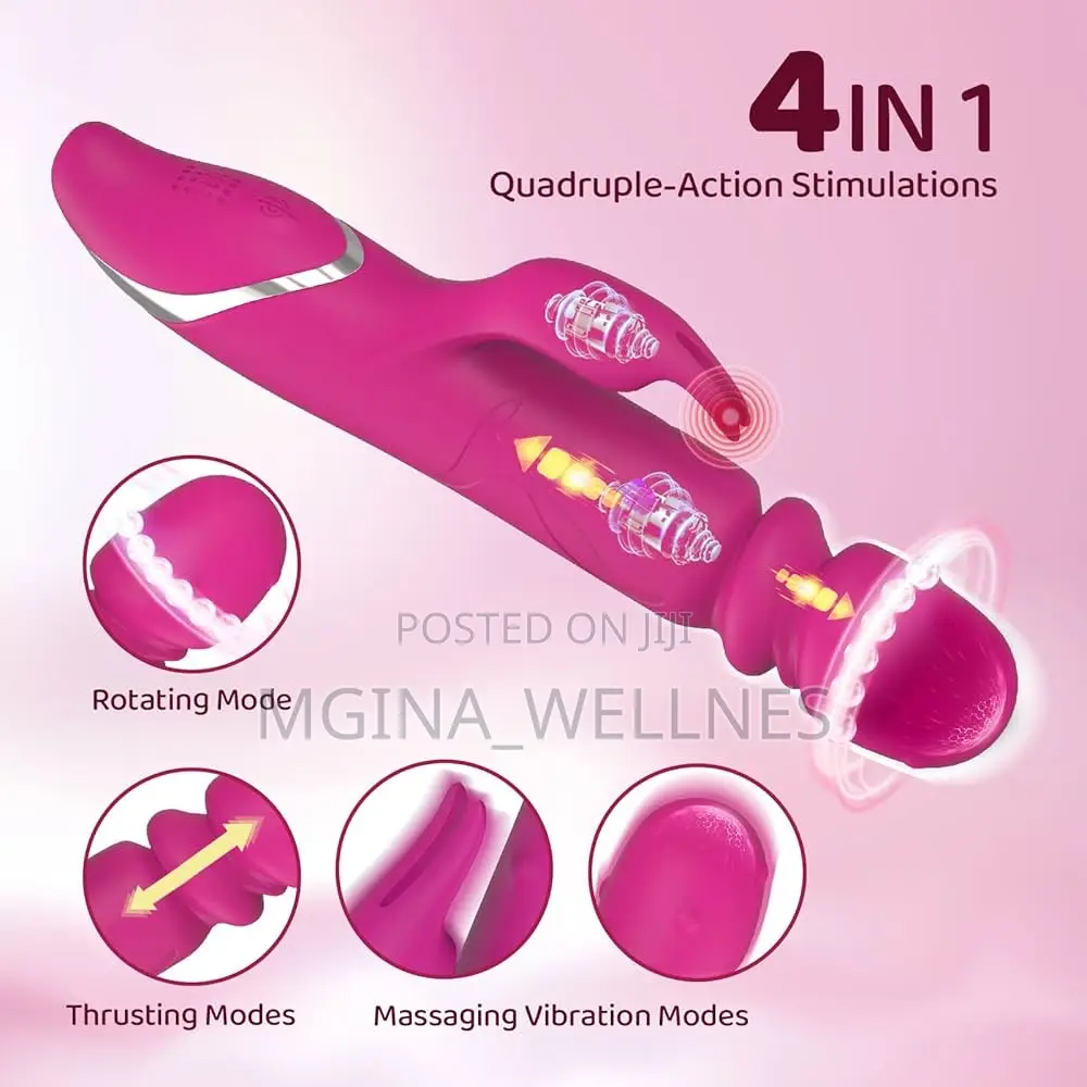 Thrusting Beaded Rabbit Vibrator for Women 21 Rotation