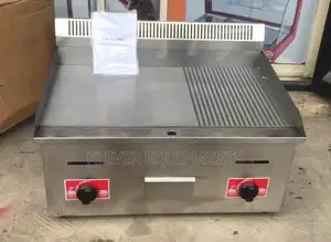 Commercial Gas Griddle Half Flat and Half Grill