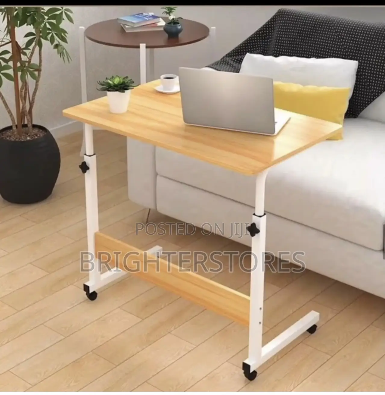 Table for Laptop Movable With Wheels