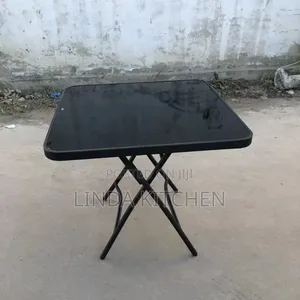 Folding Square Table With Tampered Glass (102×22×82cm)