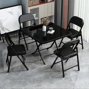 Table Glass Top N 4 Chairs Available